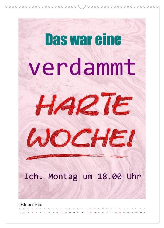 Produktbild: Humor und Ironie. Lustige Spr&uuml;che (Wandkalender 2026 DIN A2 hoch), CALVENDO Monatskalender