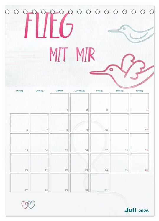 Produktbild: Liebe macht gl&uuml;cklich (Tischkalender 2026 DIN A5 hoch), CALVENDO Monatskalender