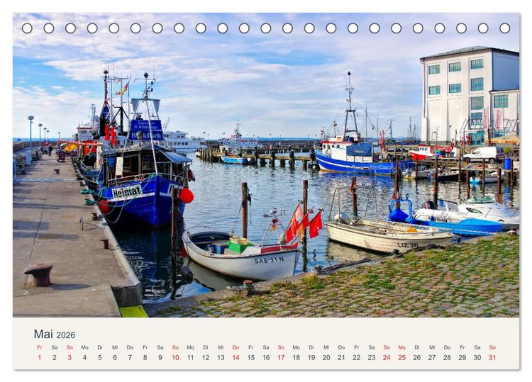 Produktbild: Sassnitz und die Kreidek&uuml;ste - Herbstimpressionen vom Hochuferweg Jasmund (Tischkalender 2026 DIN A5 quer), CALVENDO Monatskalender