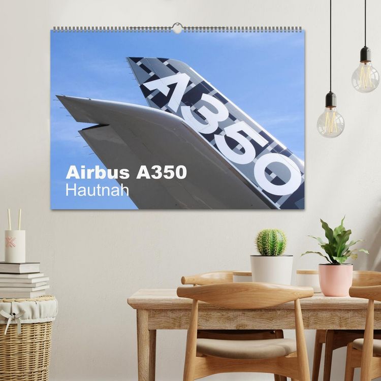 Produktbild: Airbus A350 Hautnah (Wandkalender 2026 DIN A2 quer), CALVENDO Monatskalender