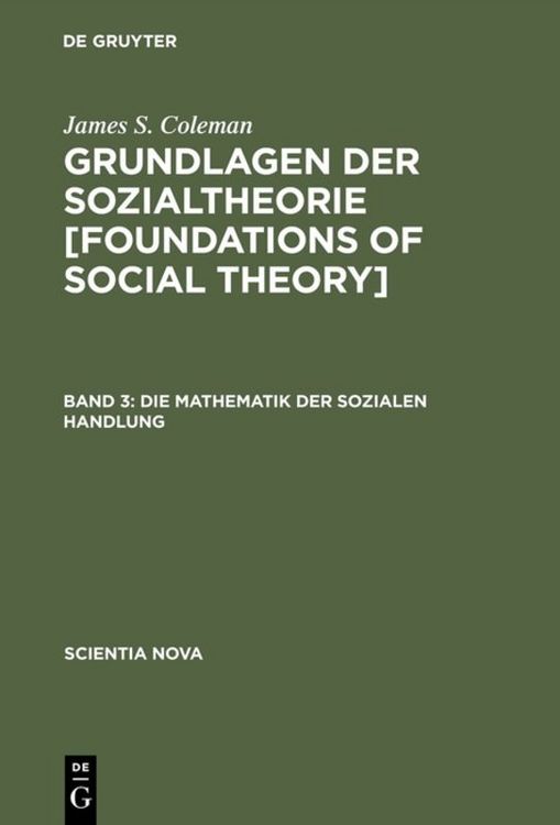 Produktbild: Die Mathematik der sozialen Handlung
