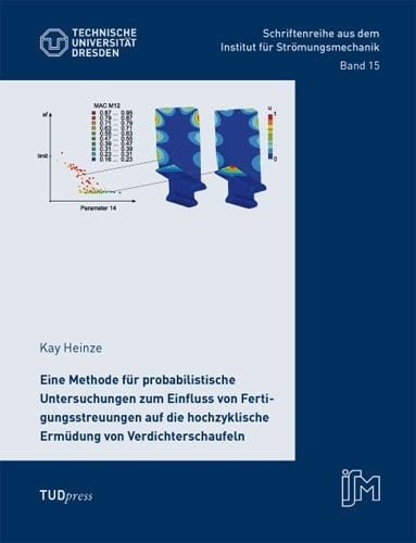 Produktbild: Eine Methode f&uuml;r probabilistische Untersuchungen zum Einfluss von Fertigungsstreuungen auf die hochzyklische Erm&uuml;dung von Verdichterschaufeln