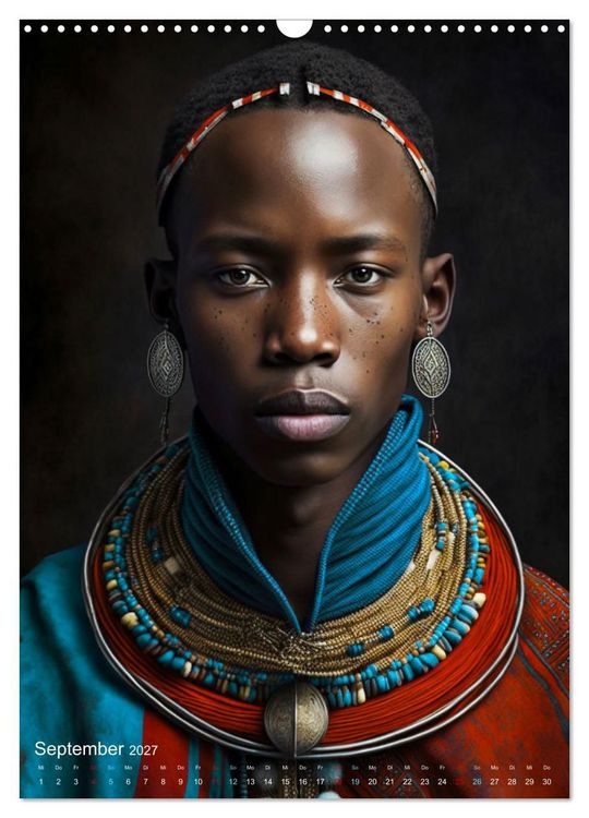 Produktbild: Inspiriert von den Massai, den stolzen Kriegern Afrikas (Wandkalender 2027 DIN A3 hoch), CALVENDO Monatskalender