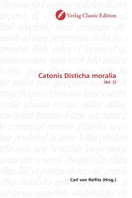 Produktbild: Catonis Disticha moralia