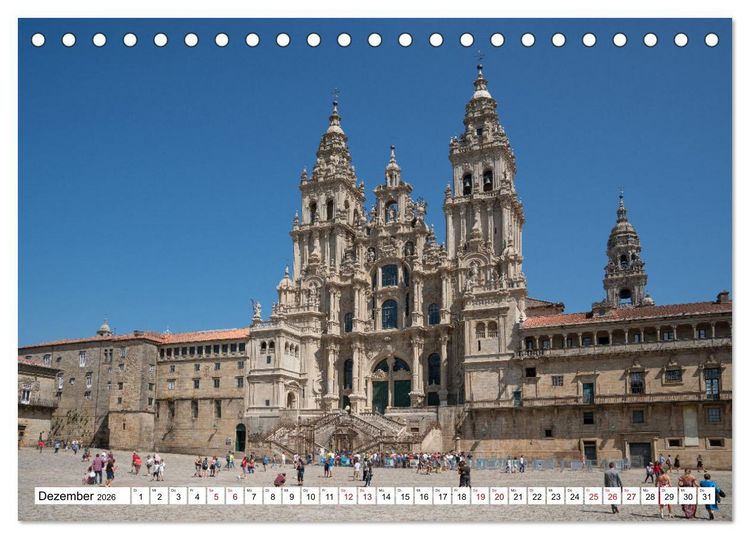 Produktbild: Unterwegs - Caminho Portugu&ecirc;s. Zu Fu&szlig; auf dem Portugiesischen Jakobsweg (Tischkalender 2026 DIN A5 quer), CALVENDO Monatskalender
