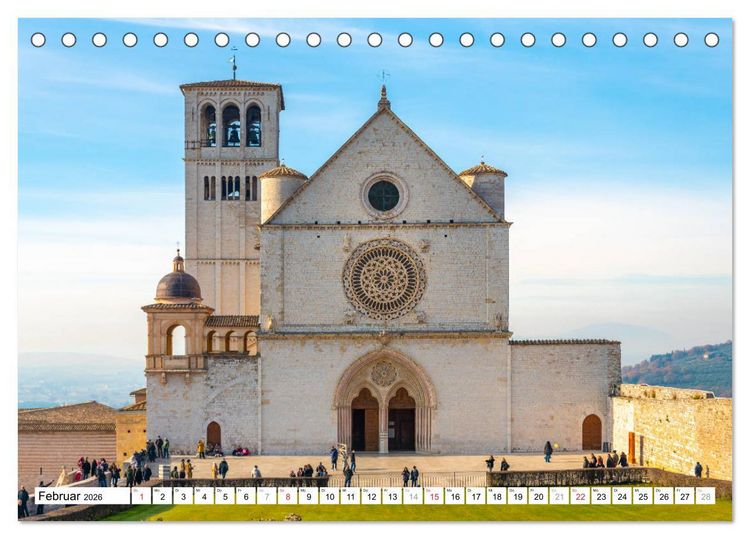 Produktbild: Assisi - Mittelalterliches Herz Italiens (Tischkalender 2026 DIN A5 quer), CALVENDO Monatskalender