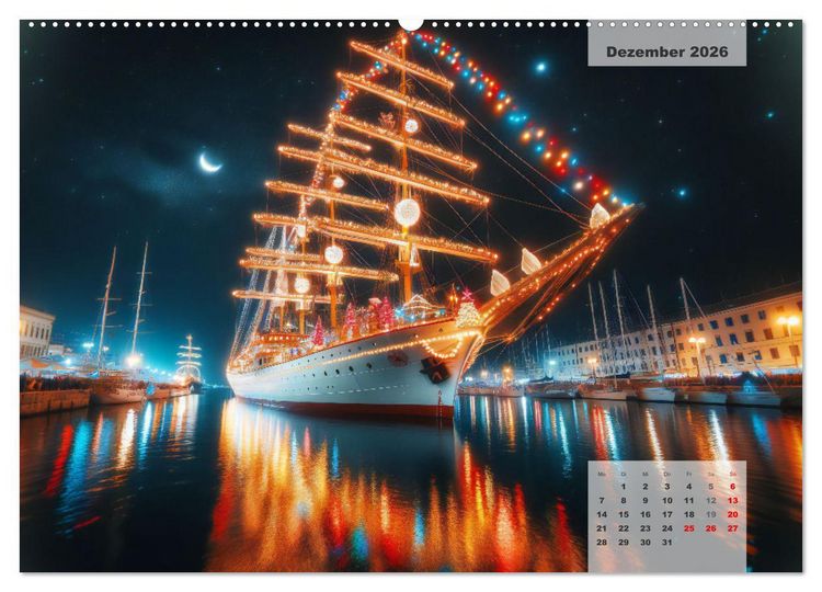 Produktbild: Die Befreiung der Flaschenschiffe - Historische Segelschiffe (Wandkalender 2026 DIN A2 quer), CALVENDO Monatskalender
