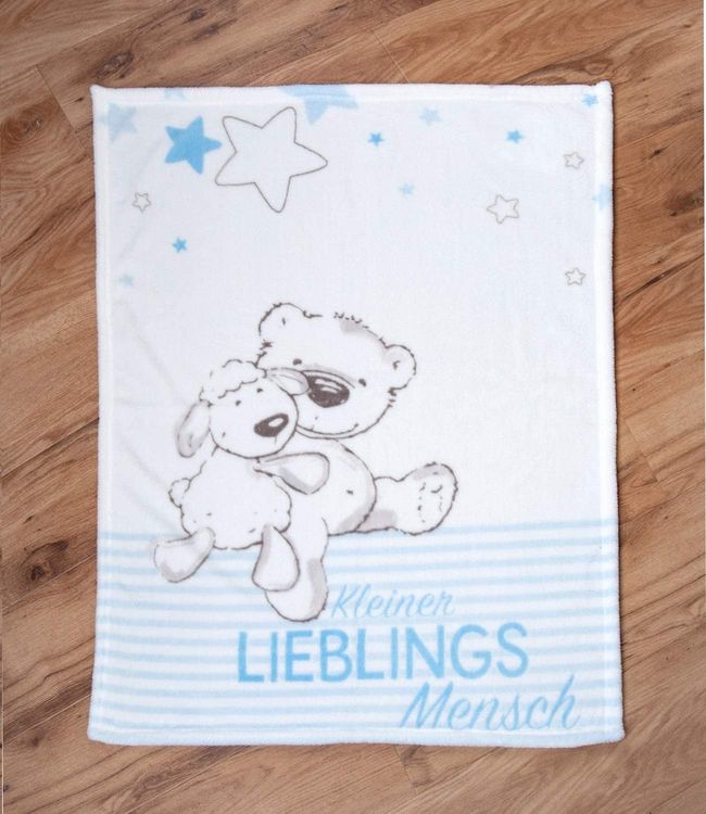 Produktbild: Herding 1440212014 - Lieblingsmensch, Decke, Polyester, blau, 75x100 cm