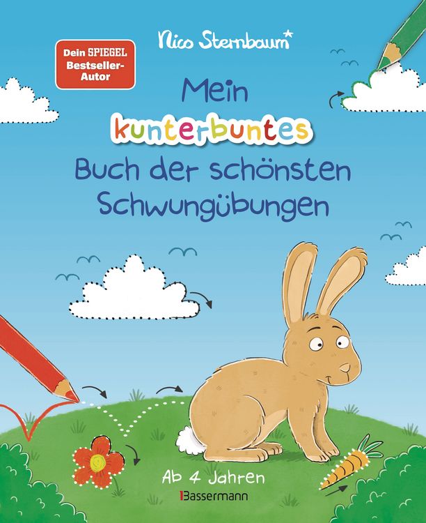 Produktbild: Mein kunterbuntes Buch der sch&ouml;nsten Schwung&uuml;bungen. Schreibvorbereitung f&uuml;r Kindergarten, Vorschule und Grundschule. Ab 4 Jahre