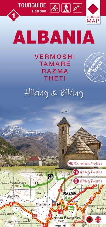Produktbild: Albania hiking & biking 1:50000