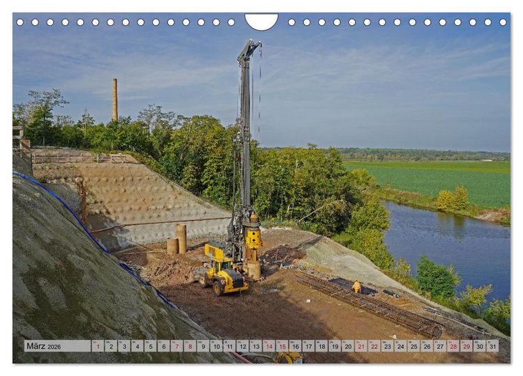 Produktbild: Die Saalequerung Salzm&uuml;nde &ndash; Br&uuml;ckenbau der A143 (Wandkalender 2026 DIN A4 quer), CALVENDO Monatskalender