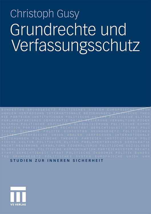Produktbild: Grundrechte und Verfassungsschutz