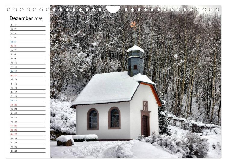 Produktbild: Sa(ar)krale Baukunst - Kapellen im Saarland (Wandkalender 2026 DIN A4 quer), CALVENDO Monatskalender