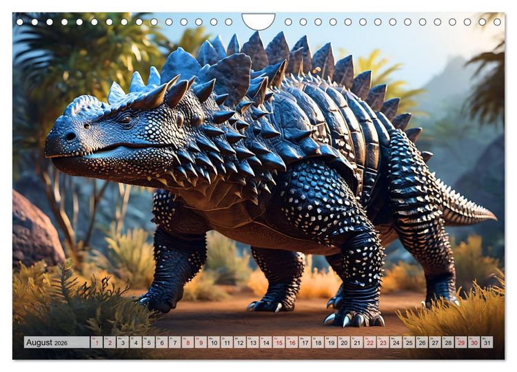 Produktbild: Dinosaurier - die Welt der Urzeitgiganten (Wandkalender 2026 DIN A4 quer), CALVENDO Monatskalender