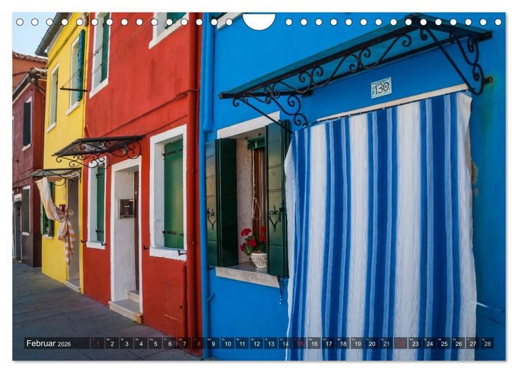 Produktbild: BURANO Charmante und farbenfrohe Insel (Wandkalender 2026 DIN A4 quer), CALVENDO Monatskalender