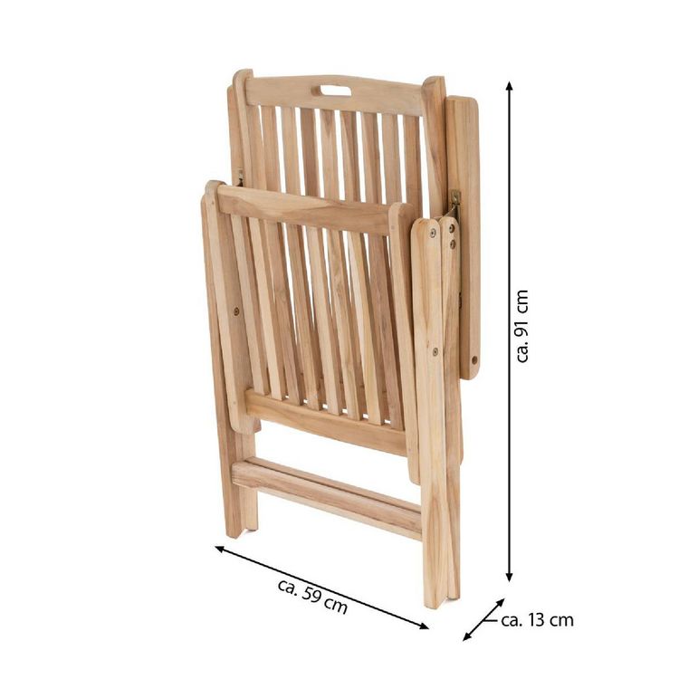 Produktbild: Gartenstuhl Hochlehner Klappstuhl Holz Teak