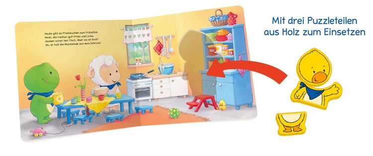 Produktbild: Ministeps: Hallo, Emil Ente! Mein erstes Holzpuzzle-Buch