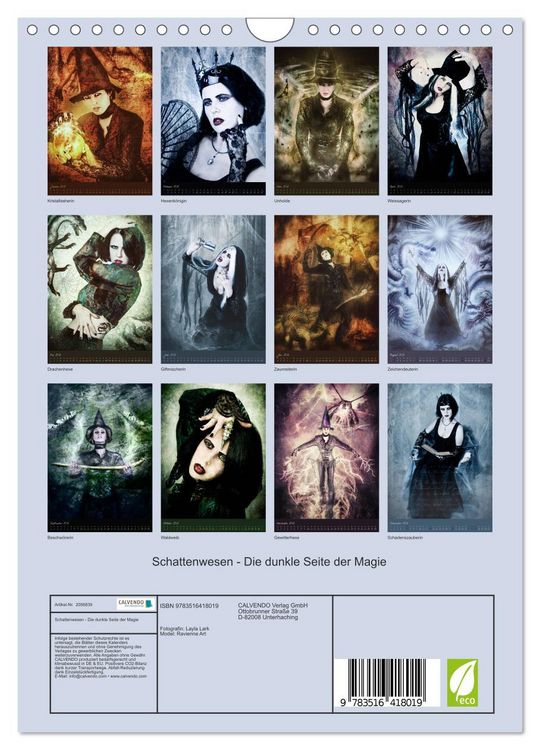 Produktbild: Schattenwesen - Die dunkle Seite der Magie (Wandkalender 2026 DIN A4 hoch), CALVENDO Monatskalender
