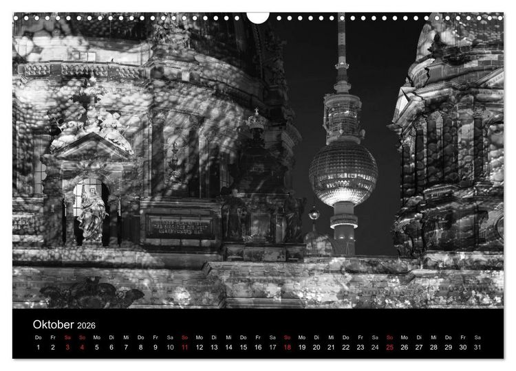 Produktbild: Berlin Monochrome (Wandkalender 2026 DIN A3 quer), CALVENDO Monatskalender