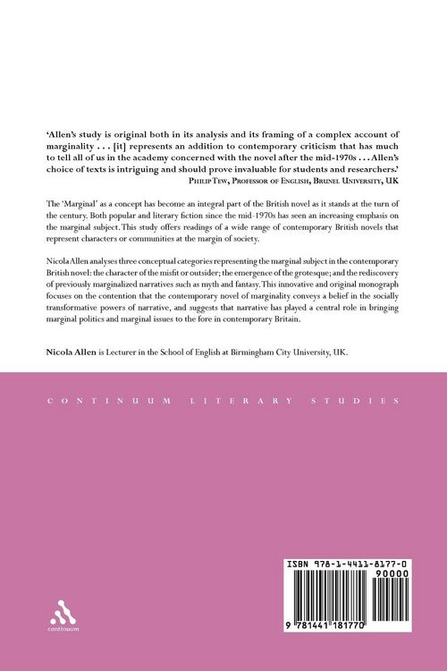 Produktbild: Marginality in the Contemporary British Novel
