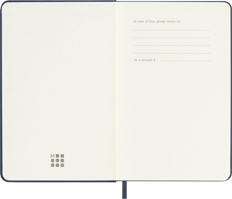 Produktbild: Moleskine 12 Monate Wochen Notizkalender 2027, Pocket/A6, 1 Wo = 1 Seite, rechts linierte Seite, Fester Einband, Saphir
