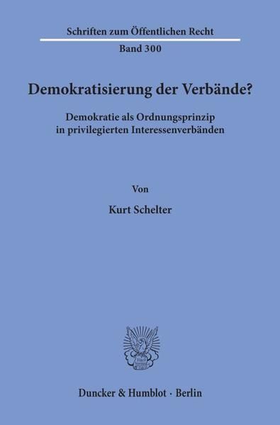 Produktbild: Demokratisierung der Verb&auml;nde?