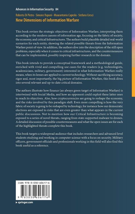 Produktbild: New Dimensions of Information Warfare