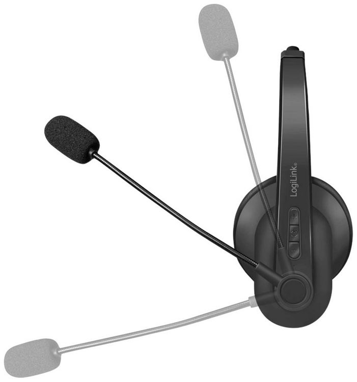 Produktbild: LogiLink BT0060 On Ear Headset Bluetooth&reg; Stereo Schwarz Computer