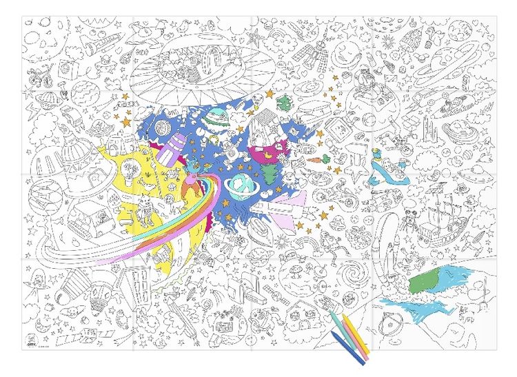 Produktbild: Giant Coloring Poster 70 x 100, Cosmos