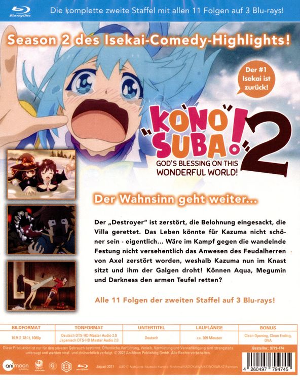 Produktbild: KonoSuba Complete Edition Season 2 [3 BRs]