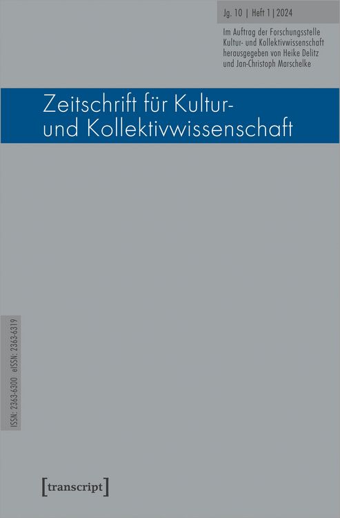 Produktbild: Zeitschrift f&uuml;r Kultur- und Kollektivwissenschaft