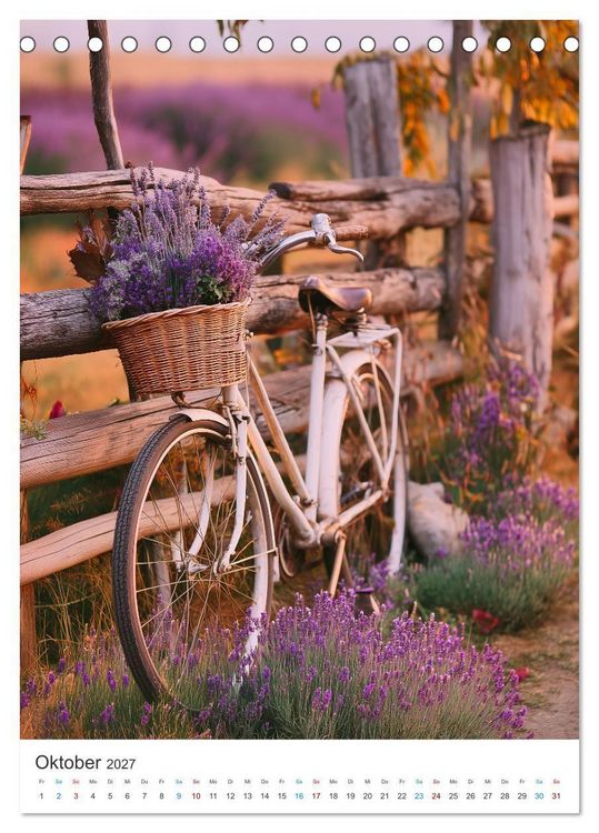 Produktbild: Der Sommer bl&uuml;ht violett (Tischkalender 2027 DIN A5 hoch), CALVENDO Monatskalender