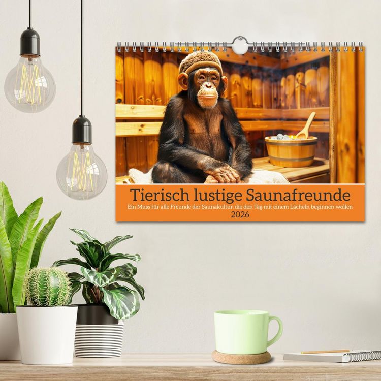 Produktbild: Tierisch lustige Saunafreunde (Wandkalender 2026 DIN A4 quer), CALVENDO Monatskalender