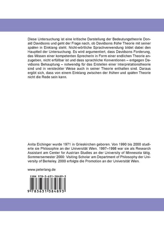 Produktbild: Donald Davidsons Theorie sprachlichen Verstehens