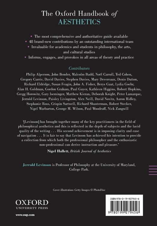 Produktbild: The Oxford Handbook of Aesthetics