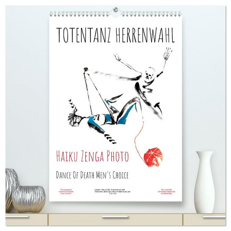 Produktbild: TOTENTANZ HERRENWAHL Haiku Zenga Photo DANCE OF DEATH MEN'S CHOICE (hochwertiger Premium Wandkalender 2026 DIN A2 hoch), Kunstdruck in Hochglanz