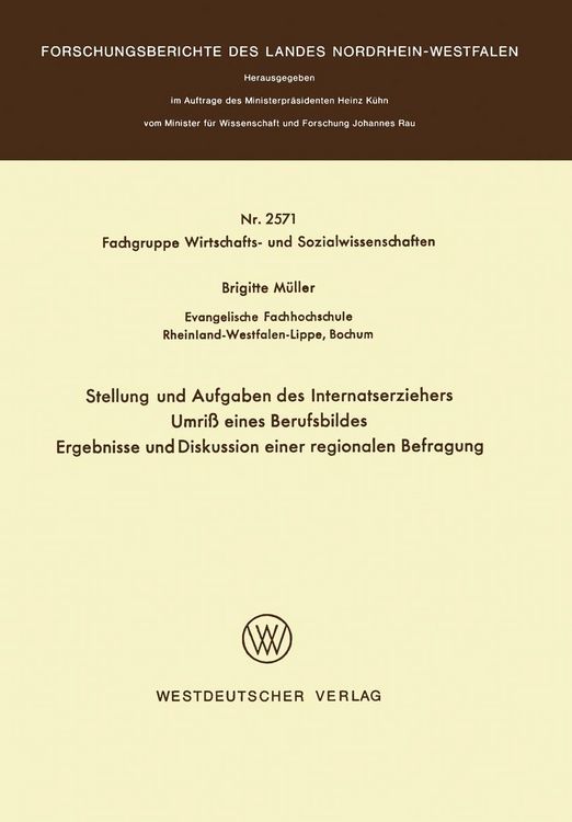 Produktbild: Stellung und Aufgaben des Internatserziehers