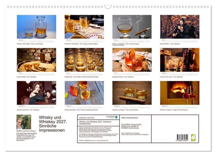 Produktbild: Whisky und Whiskey 2027. Sinnliche Impressionen (Wandkalender 2027 DIN A2 quer), CALVENDO Monatskalender