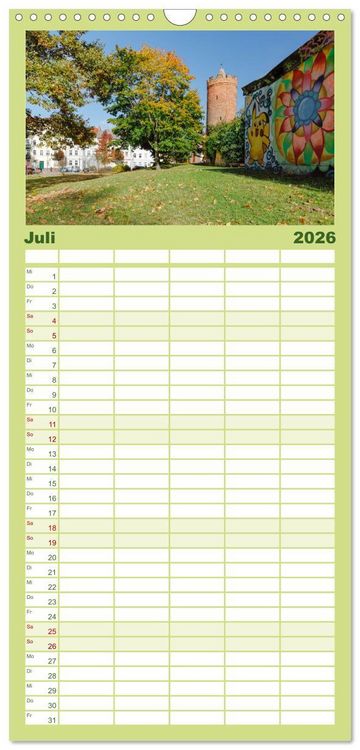 Produktbild: Familienplaner 2026 - Domstadt F&uuml;rstenwalde Spree mit 5 Spalten (Wandkalender, 21 x 45 cm) CALVENDO