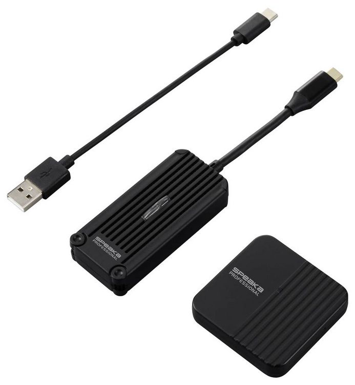 Produktbild: SpeaKa Professional SP-TR-300 Drahtloses Full HD Pr&auml;sentationssystem USB-C&reg; (DP Alt Mode) HDMI&reg; 30m 5GHz 1920 x 1080 Pixel