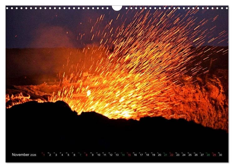 Produktbild: Vulkane &Auml;thiopiens - Erta Ale und Dallol (Wandkalender 2026 DIN A3 quer), CALVENDO Monatskalender