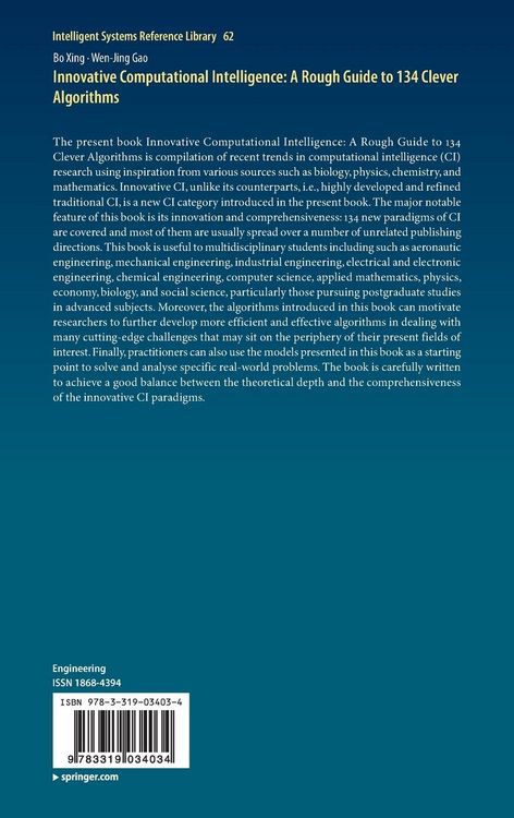 Produktbild: Innovative Computational Intelligence: A Rough Guide to 134 Clever Algorithms