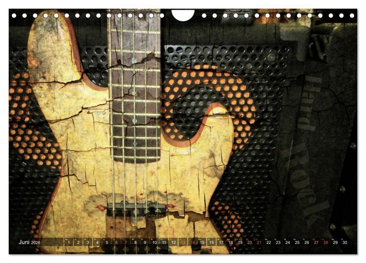 Produktbild: Gitarren - Grunge Style (Wandkalender 2026 DIN A4 quer), CALVENDO Monatskalender