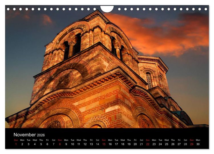 Produktbild: Monuments of Serbia 2026 (Wall Calendar 2026 DIN A4 landscape), CALVENDO 12 Month Wall Calendar