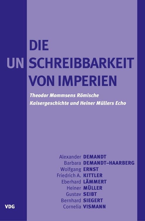 Produktbild: Die Unschreibbarkeit von Imperien