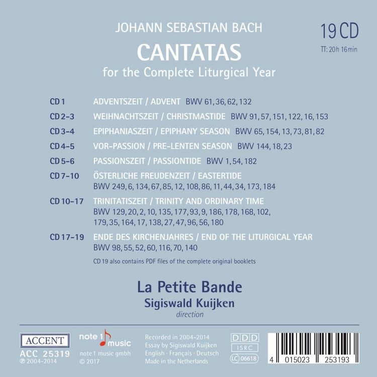 Produktbild: Tthe Complete Liturgical Year in 64 Cantatas