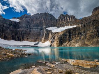 Produktbild: CALVENDO Puzzle Blick &uuml;ber de Upper Grinnell Lake zum Salamander-Gletscher | 1000 Teile Lege-Gr&ouml;&szlig;e 64x48cm Foto-Puzzle f&uuml;r gl&uuml;ckliche Stunden