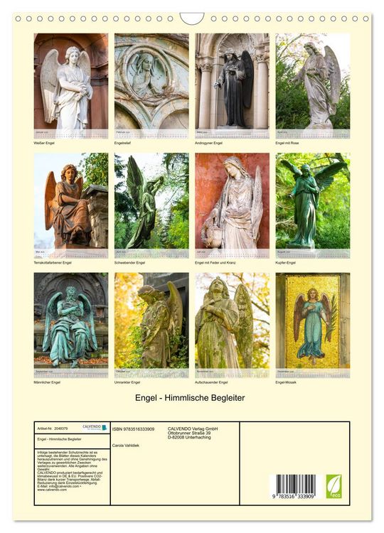 Produktbild: Engel - Himmlische Begleiter (Wandkalender 2026 DIN A3 hoch), CALVENDO Monatskalender