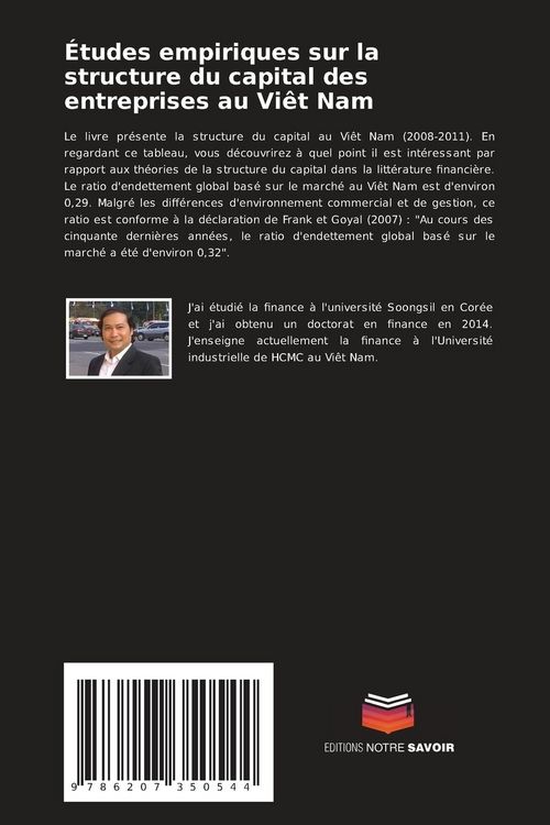 Produktbild: &Eacute;tudes empiriques sur la structure du capital des entreprises au Vi&ecirc;t Nam
