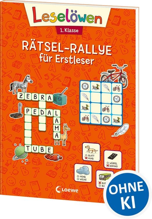 Produktbild: Lesel&ouml;wen R&auml;tsel-Rallye f&uuml;r Erstleser - 1. Klasse (Orange)